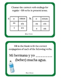 Task Cards (-AR, -ER/-IR Verbs): Spanish Verb Conjugation Review