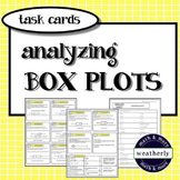 BOX PLOTS - Analyzing BOX PLOTS Task Cards
