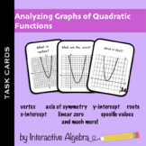 Task Cards: Analyzing Graphs of Quadratic Functions