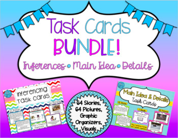 Preview of Task Cards BUNDLE: Inferencing, Main Idea, and Details