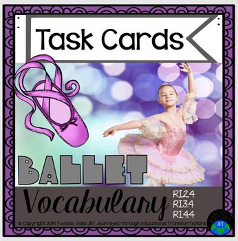 Preview of Task Cards Ballet Vocabulary
