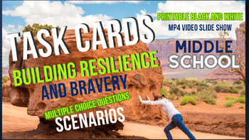 Preview of Task Cards-Building Resilience and Bravery