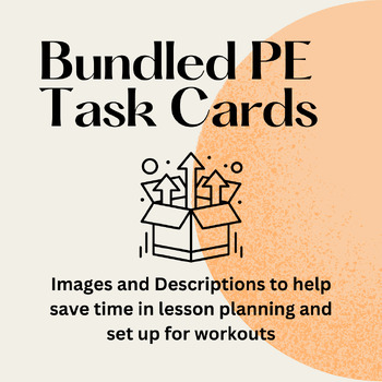 Preview of PE Exercise Task Cards Bundle