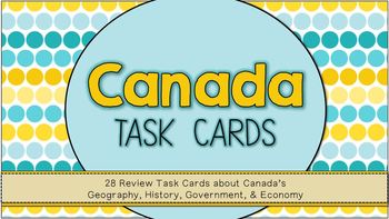 Preview of Task Cards -- Canada