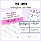 Task Cards: Classroom Expectation Review!