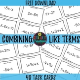 Free Download Combine Like Terms 40 Task Cards
