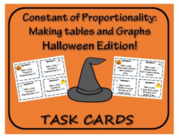 Preview of Task Cards: Constant of Proportionality - Halloween Edition!