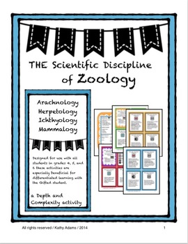 Preview of Depth and Complexity Science Zoology