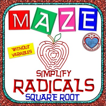 Preview of Maze - Radicals: Simplify Square Root (no variables)