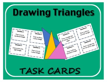 Preview of Task Cards: Drawing Triangles