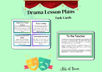 Preview of Task Cards: Elementary Drama Class