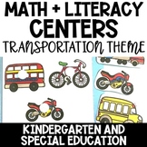 Special Education Centers Transportation Themed Worksheets