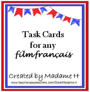 Preview of French Film Discussion Task Cards: Engaging Speaking Practice