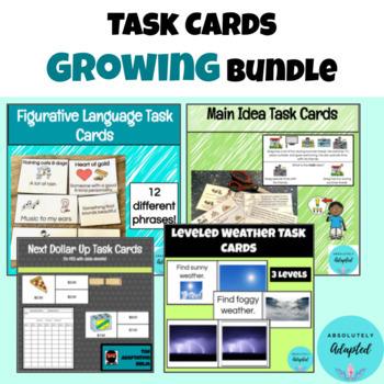 Preview of Task Cards GROWING Bundle of 29 Differentiated Sets