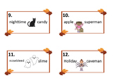 Task Cards- Halloween Compound Words