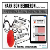 Task Cards for Harrison Bergeron - DIGITAL & PRINT