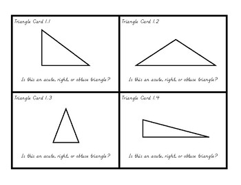 Preview of Task Cards: Identifying Types of Triangles
