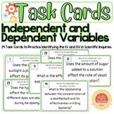 Task Cards - Independent and Dependent Variables