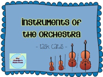 Preview of Task Cards: Instruments of the Orchestra