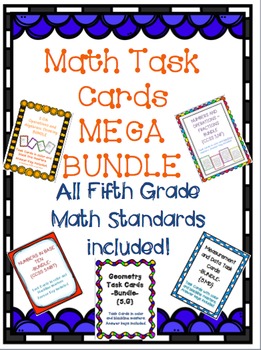 Preview of Task Cards: MEGA Bundle [All 5th Grade Math Standards]