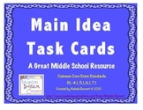 Task Cards- Main Idea for Upper Elementary and Middle School