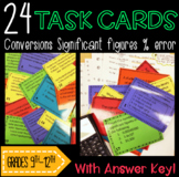 Task Cards: Measurements, Conversions, Significant Figures