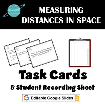 Preview of Task Cards: Measuring Distances in Space (Astronomical Units, Lightyears etc.)