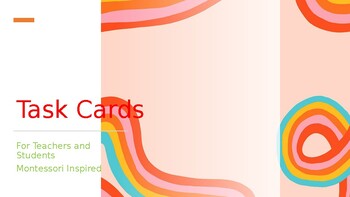 Preview of Task Cards: Montessori Inspired