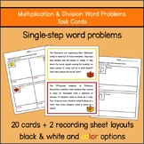Task Cards: Multiplication & Division Word Problems | Seas