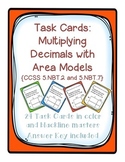 Task Cards: Multiplying Decimals with Area Models 5.NBT.2