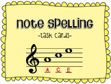 Task Cards: Note Spelling - Treble Clef
