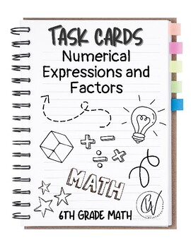 Preview of Task Cards: Numerical Expressions and Factors