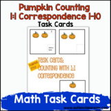 Task Cards: Pumpkin Counting w/ 1:1 Correspondence 1-10 (D