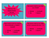 Resources/References and the Research Process Task Cards