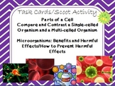 Task Cards Scoot Activity Cells, Microorganisms, Harmful a