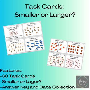 Preview of Task Cards: Smaller or Larger?