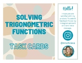 Task Cards: Solving Trigonometric Functions