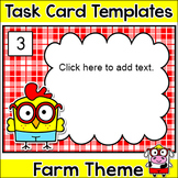 Editable Task Cards Template - Farm Theme