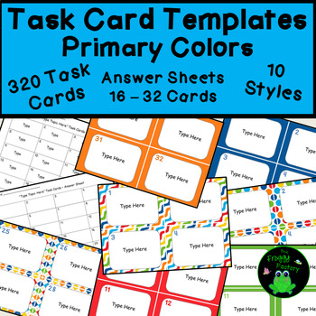 Preview of Task Card Templates Editable