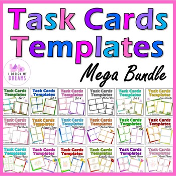 Preview of Task Cards Templates Clipart Mega Bundle