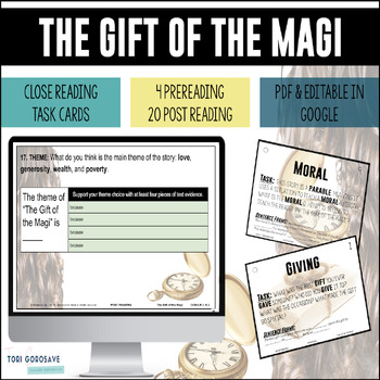 Preview of Task Cards for The Gift of the Magi - DIGITAL & PRINT