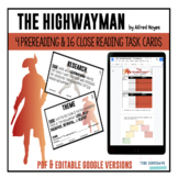 Task Cards for "The Highwayman" by Alfred Noyes - PRINT & DIGITAL