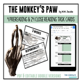Task Cards for "The Monkey's Paw" - DIGITAL & PRINT