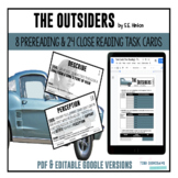 Task Cards for The Outsiders - DIGITAL & PRINT