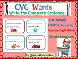 Cvc Word Sentences Teaching Resources | Teachers Pay Teachers