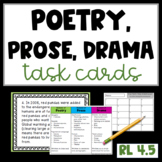 Prose Poetry and Drama Task Cards RL4.5
