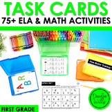 75 First Grade Task Cards Early Finishers Math & Literacy 