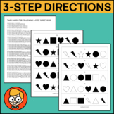 Task Cards for Following 3-Step Directions