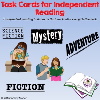 Task Cards for Independent Reading: Fiction Set by Juggling ELA
