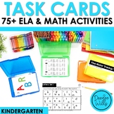 75+ Kindergarten Task Cards for Math and Literacy Kinderga